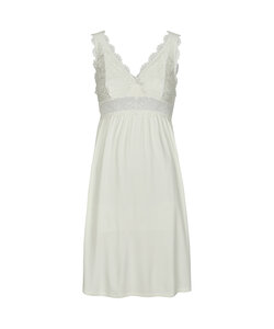 By Louise Slip Dress Ladies Nightgown With Lace White
