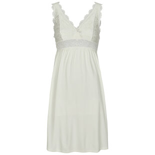 By Louise Slipdress Dames Nachthemd Met Kant Wit