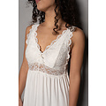 By Louise By Louise Slip Dress Ladies Nightgown With Lace White