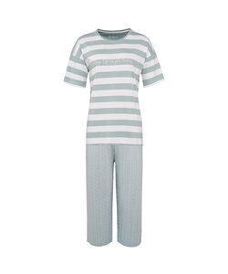 By Louise Women's Capri Short Pajama Set  Mint Green