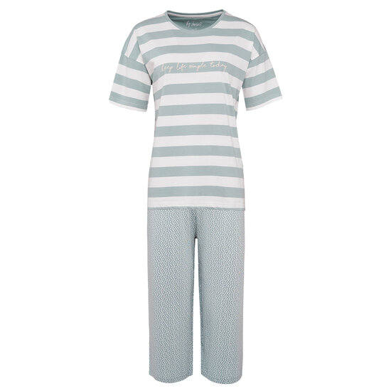 By Louise By Louise Women's Capri Short Pajama Set Mint Green