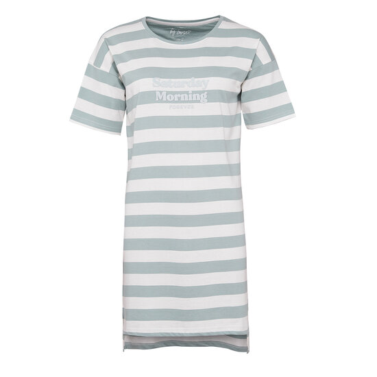 By Louise By Louise Women's Nightgown Green Striped