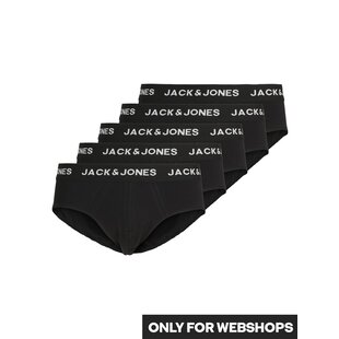 Jack & Jones Heren Slips JACSOLID Briefs 5-Pack Zwart