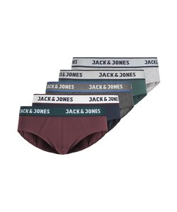 Jack & Jones Heren Slips JACSOLID Briefs 5-Pack Multicolour