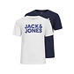 Jack & Jones Junior Jack & Jones Junior Jongens T-shirt SET JJECORP LOGO 2-Pack Wit / Blauw