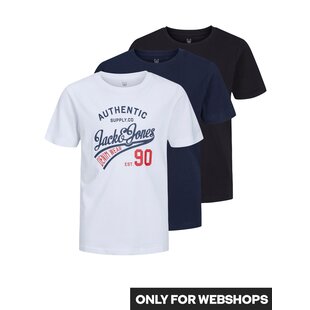 Jack & Jones Junior T-shirt Set JJETHAN TEE SS CREW 3-Pack