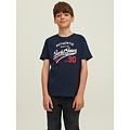 Jack & Jones Junior Jack & Jones Junior Jongens T-shirt Set JJETHAN SS CREW 3-Pack Wit Blauw Zwart