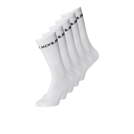 Jack & Jones Junior Jack & Jones Junior Kids Tennis Socks Boys JACBASIC Sports Socks 5-Pack White