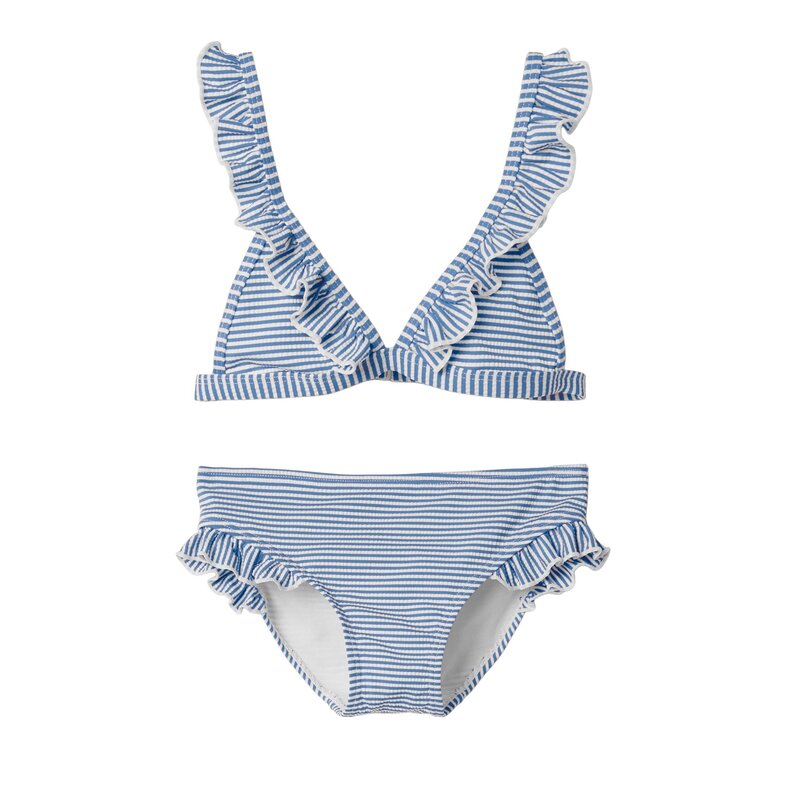 Name It Name It Girls Bikini Set NKFZANNAH Striped Blue