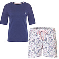 By Louise By Louise Ladies Short Pajama Set Shortama + Top Blue