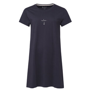 By Louise Ladies Nightdress Short Sleeve Blue Relax