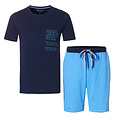 Phil & Co Phil & Co Shortama Mens Maritim Pajama Set Blue