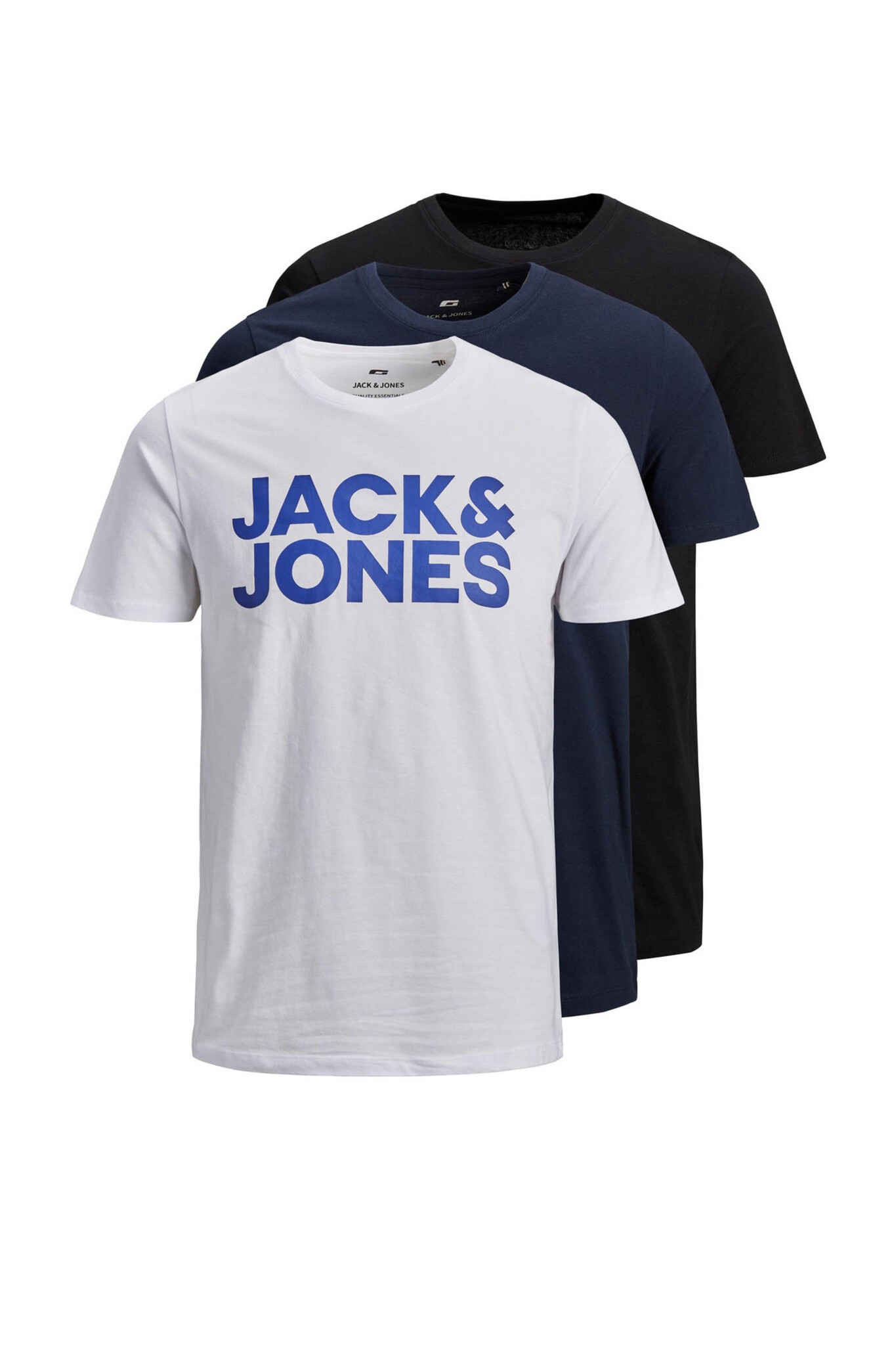 Jack Jones Jack Jones Heren T shirt JJECORP Logo Slim Fit 3 Pack
