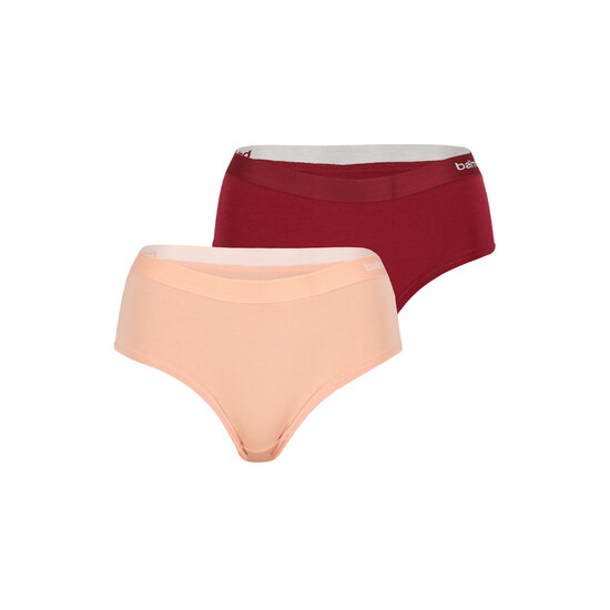 Apollo Apollo Dames Hipster Rood / Roze Bamboe 2-pack