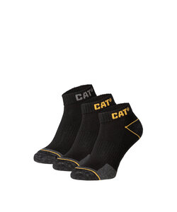 CAT Ankle Socks Work Sneakers 3-pair Black