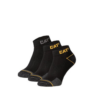 CAT Ankle Socks Work Sneakers 3-pair Black