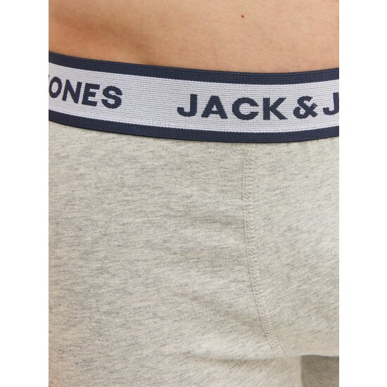Jack & Jones Jack & Jones Men's Boxer Shorts Long Leg JACSOLID Boxer Briefs 3-Pack Grey/White/Blue
