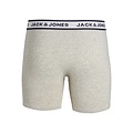 Jack & Jones Jack & Jones Men's Boxer Shorts Long Leg JACSOLID Boxer Briefs 3-Pack Grey/White/Blue