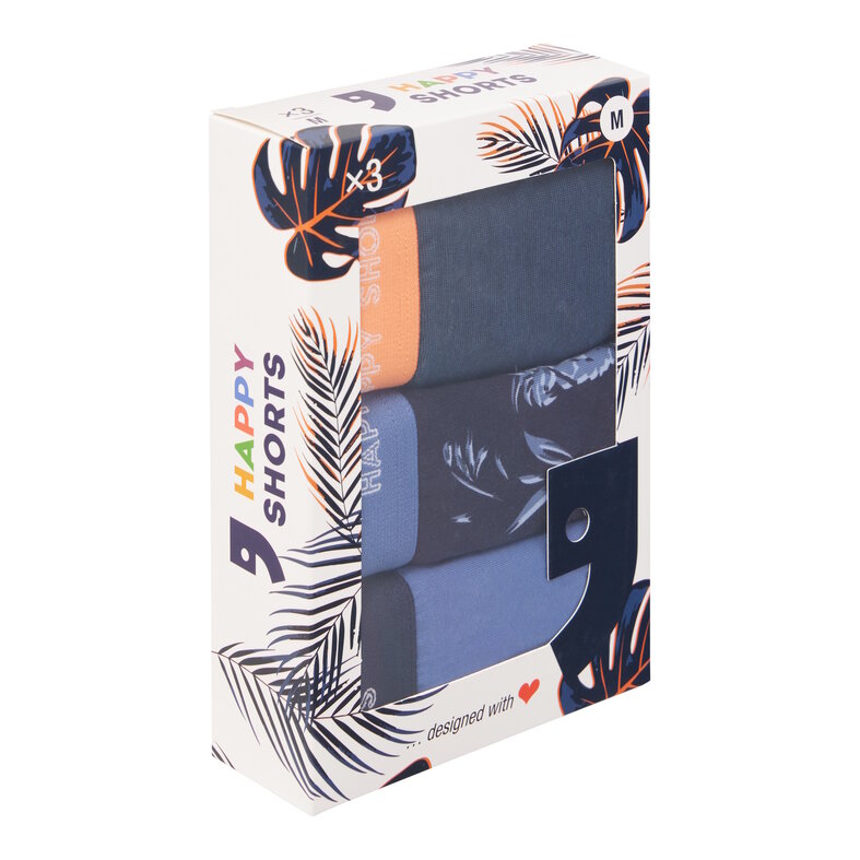 Happy Shorts Happy Shorts 3-Pack Boxershorts Heren D922 Hawaii Print