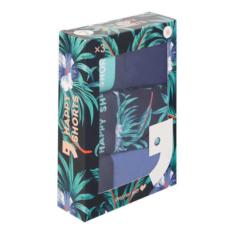 Happy Shorts Happy Shorts 3-Pack Boxershorts Heren D924 Hawaii Print