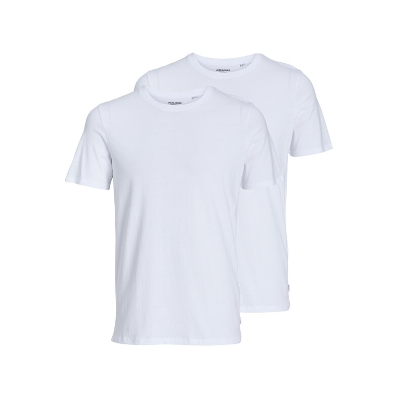 Jack & Jones Jack & Jones Ondershirt Heren Ronde Hals Wit 2-Pack
