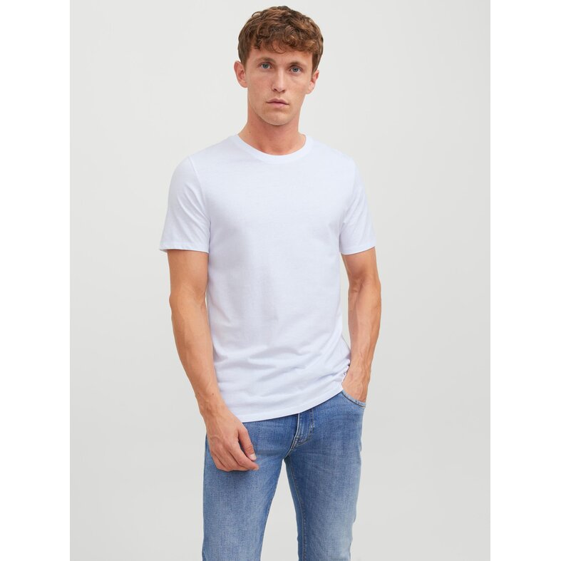Jack & Jones Jack & Jones Ondershirt Heren Ronde Hals Wit 2-Pack