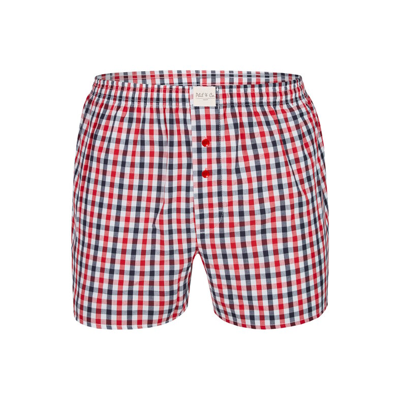 Phil & Co Phil & Co 6-Pack Wide Boxer Shorts Men's Woven Cotton Classic Multipack 6-Pack