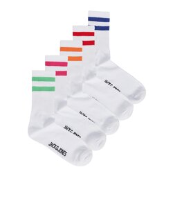 Jack & Jones Sports Socks Men's JACAEDAN Tennis Socks 5-Pack White