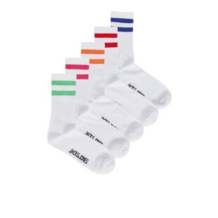 Jack & Jones Sports Socks Men's JACAEDAN Tennis Socks 5-Pack White