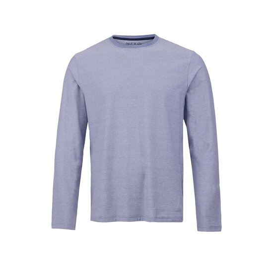 Phil & Co Phil & Co Long Men's Winter Pajama Set Cotton Thin Striped Gray/Blue