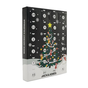 Jack & Jones Heren Sokken Adventskalender 24-Paar Giftbox