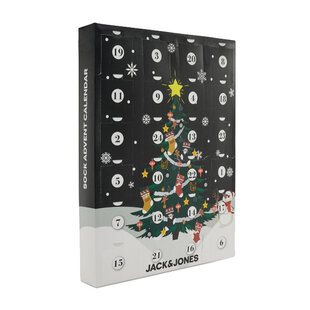 Jack & Jones Men's Socks Advent Calendar 24-Pair Gift Box