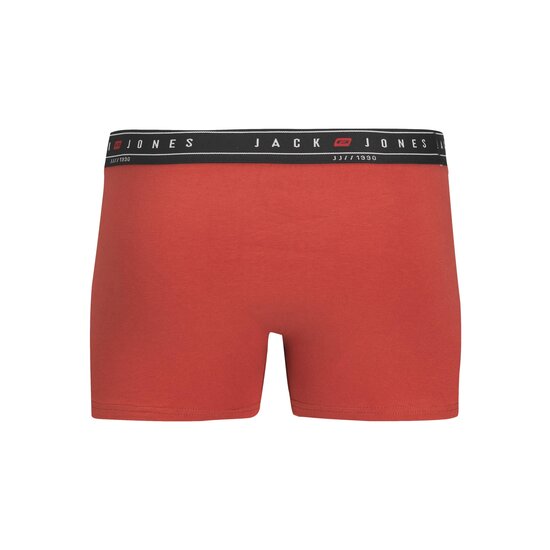 Jack & Jones Jack & Jones Heren Boxershorts Trunks JACNAGEE Rood/Donkerblauw/Zwart 3-Pack