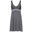 By Louise By Louise Slipdress Ladies Nightshirt With Lace Dark Grey