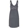By Louise By Louise Slipdress Ladies Nightshirt With Lace Dark Grey