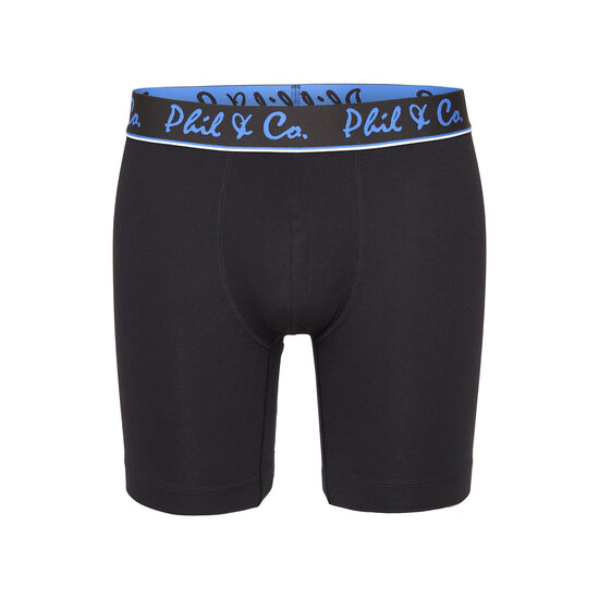 Phil & Co Phil & Co Boxer Shorts Men's Long-Pipe Boxer Briefs 3-Pack Black / Blue