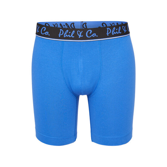 Phil & Co Phil & Co Boxer Shorts Men's Long-Pipe Boxer Briefs 3-Pack Black / Blue