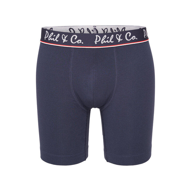 Phil & Co Phil & Co Boxershorts Heren Met Lange Pijpen Boxer Briefs 3-Pack Blauw / Rood