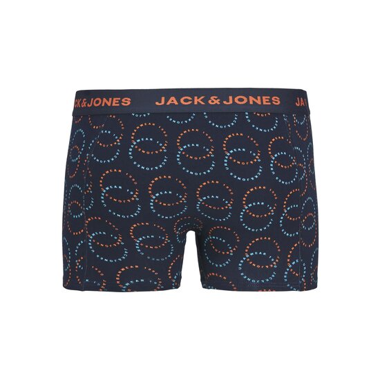 Jack & Jones Jack & Jones Men's Boxer Shorts Trunks JACLOGO CIRCLE Orange/Dark Blue/Black 3-Pack
