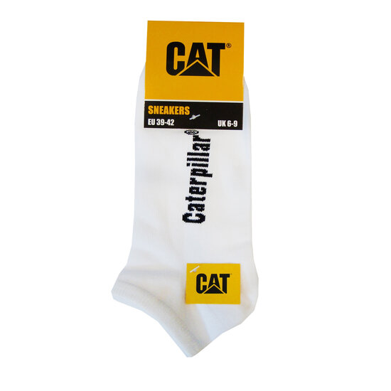 CAT Caterpillar Sneaker Socks Men White 3-Pack