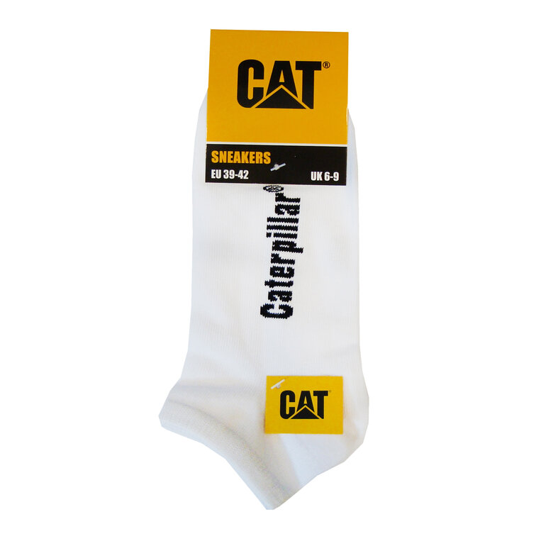 Cat Caterpillar Sneakersokken Heren Wit 3-Pack