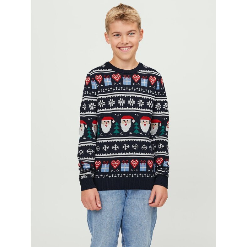 Jack & Jones Junior Jack & Jones Junior Kersttrui Jongens JORFESTIVE Donkerblauw