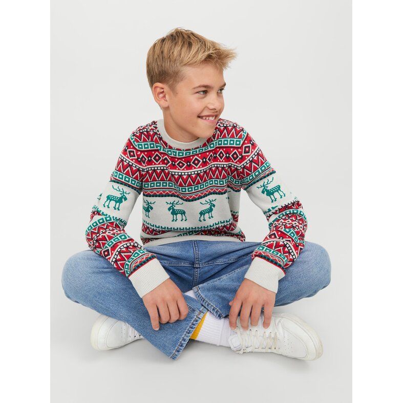 Jack & Jones Junior Jack & Jones Junior Kersttrui Jongens JORSNOWBALL Moonbeam