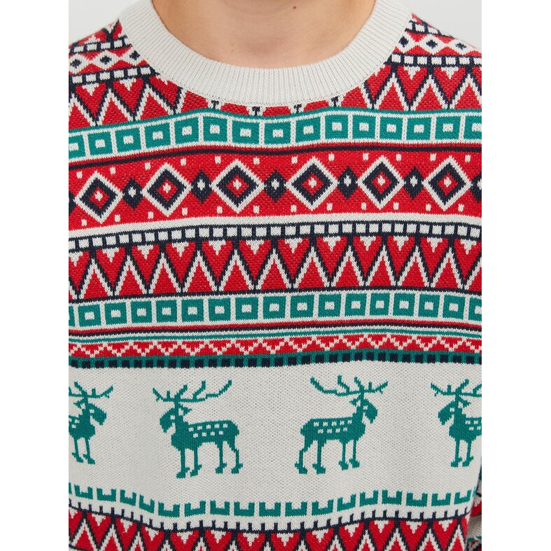Jack & Jones Junior Jack & Jones Junior Christmas Sweater Boys JORSNOWBALL Moonbeam