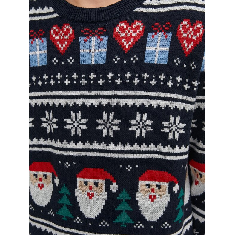 Jack &amp; Jones Junior Jack &amp; Jones Junior Kersttrui Jongens JORFESTIVE Donkerblauw