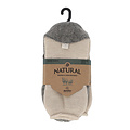 Apollo Apollo Ladies / Men's Slippers Sock Non-Slip Wool Beige