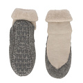 Apollo Apollo Ladies / Men's Slippers Sock Non-Slip Wool Beige