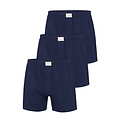 Phil & Co Phil & Co Wide Boxer Shorts Jersey Stretch Solid Navy Blue 3-Pack