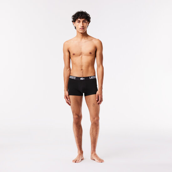 Lacoste Lacoste Boxers Shorts Men With Printed Logo Black / White / Red