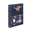 Happy Shorts Happy Shorts Men's Christmas Flannel Pajama Set Shirt + Pajama Pants Checkered Gift Box